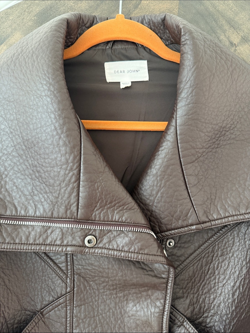 Dear John Vegan Leather Bomber Jacket - Picture 3 of 10
